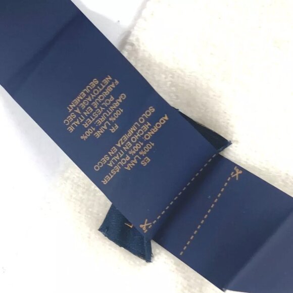 LOUIS VUITTON M79377 LV SKI Scarf-LV Ice Fringe LV logo Scarf wool White/Black - Picture 3 of 14